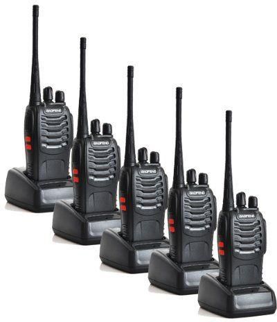 BaoFeng 5 pcs BF-888S Walkie Talkie- Long Range (Pack of 5, Black)